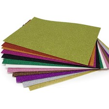 Allgala X-Large Glitter EVA Foam Sheets, 12 Pack, 12x16
