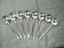 Vtg International LOVELY LADY 8 Round Soup Spoons Silverplate Holmes & Edwards picture