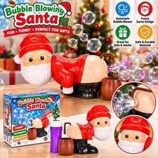 Christmas Santa Claus Farting Bubble Machine with Music & Lights Kids Xmas Gift picture