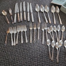 Wm A Rogers (THREE)  Oneida Silverplate Overlaid  Vintage 36 pieces as is picture