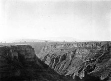Longhua China, view of canyon with Taihang Shan mountains OLD PHOTO picture