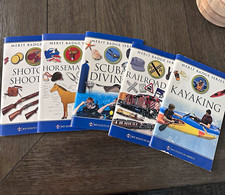 Boy Scouts of America Merit Badge Series Book Lot: Scuba, Kayaking, Railroading picture