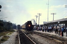 C&O 614 ft lauderdale fl '81 steam engine vintage railroad train photo slide picture
