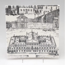 Vintage Italian Architectural Porcelain Fornasetti Style Decorative Plate picture