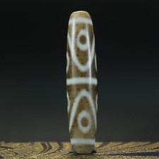 Rare Tibetan Buddhism Agate 8 Eyes Totem Dzi Bead Amulet Necklace Pendant K175 picture