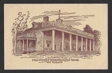 c1880's Wood's Boston Coffees Trade Card - Mt. Vernon Home of George Washington picture