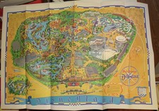 Vintage 1968 Disneyland Souvenir Wall Map Original Sam McKim 30x44 Poster picture
