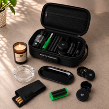 Black Smell Proof Stash Bag with Lock & Deluxe Accessory Kit picture