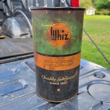 Vintage 1930s Whiz Universal Joint Lubricant Grease Oil Can Hollings Antique  picture