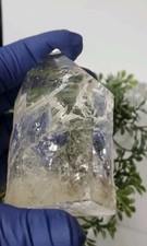 100g Natural Clear Quartz Freeform , One Side Raw Semi Polished  picture