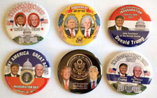 Donald Trump Mike Pence Inauguration 2017 Set of Six Collector's Buttons 2.25