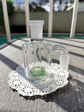 Premium Quality 14mm 90° Green Mini Dry Ash Catcher Water Pipe Bong Bubbler picture