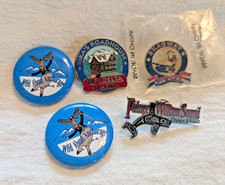 Vintage Alaska Souvenir Pin & Button Lot 5pc Prince William Sound Skagway Rika's picture