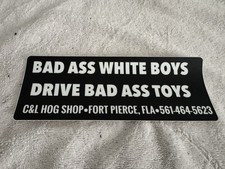 C&L Hog Shop Fort Pierce FL Decal 8 in Black/White 