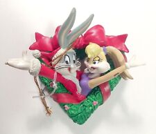 Bugs Bunny & Lola Christmas holiday heart wreath ornament Warner Bros.  Preowned picture