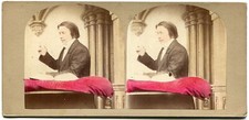 Rev. Charles H. Spurgeon Baptist Preacher 1850s Hand Tinted Stereoview Photo picture