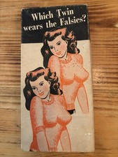 1950 H FisAdult Novelty Joke Gift Which Twin Wears The Falsies Vintage Print Ad picture