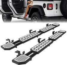 White Running Boards Fit for Jeep Wrangler JL 2018-2024 2025 2026 Side Steps for picture