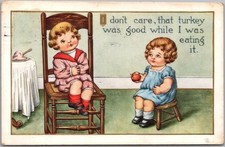 Vintage 1914 THANKSGIVING Comic Postcard 