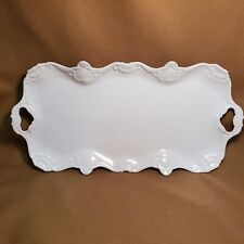 Kaiser White Porcelain -Serving Tray Platter Embossed 15.75” Excellent Used Cond picture