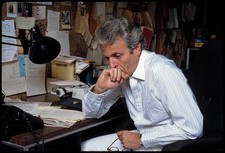 William Goldman 1970s Screenwriter Author At Desk Thoughtful Portrait picture