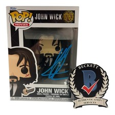 Keanu Reeves Signed Autograph John Wick Funko Pop 1763 Beckett BAS picture