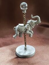 Spoontiques Pewter Carousel Elephant with crystal. very good condition picture