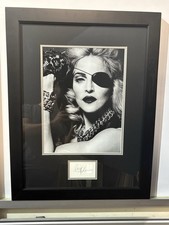 Madonna Framed with Autograph picture