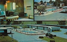 ELIZABETHTOWN, KY Kentucky  E-TOWN MOTEL Pool~Room ROADSIDE 1965 Chrome Postcard picture