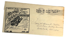 Vintage Hand Written Letter Dated  April 6,1938, Folded to Form Envelope Posted picture