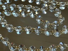 3.3 Feet Chandelier Crystal Bead Chain Prism Parts K9 AAA 30% Lead 14mm Gold picture