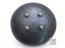 Indo Persian Mughal Islamic Arabic Quran Calligraphy Engraved Shield No Dagger picture
