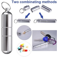 1pc Pill Box Keychain Medicine Case Bottle Small Holder Container Waterproof picture