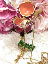 St Patrick's day gift Faberge egg Ring box Faberge Necklace 24k Gold HM picture