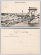 Valence France Le Pont Suspendu Suspension Bridge c.1907 French Postcard picture