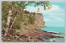 Split Rock Lighthouse Postcard Lake Superior Minnesota North Shore Drive Chrome picture