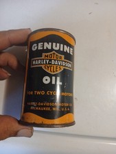 Harley Davidson Half Pint Oil Can Two Cycle Vintage Motorcycle Collectable Empty picture