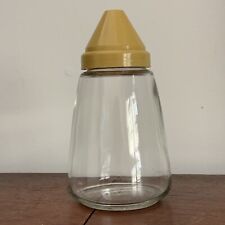 Federal Housewares Glass Sugar Meter Jar Dispenser Yellow Gold Vintage Kitchen picture