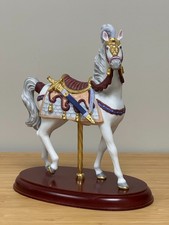 VTG '92 Lenox CAMELOT Carousel Horse Fine Porcelain Figure 24K Gold handpainted picture