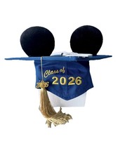 Disney Parks Class Of 2026 Graduation Mortarboard Tassel Cap Mickey Ear Grad Hat picture