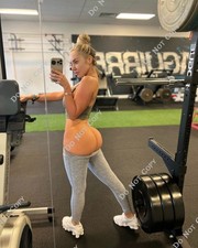 8x10 CLAUDIA FIJAL GLOSSY PHOTO print hot busty blonde bikini thong model picture