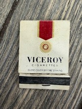 Viceroy Cigarettes Vintage 1960s-70s Red Gold Ribbon Sunburst Logo Standard Size picture