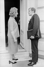 British politician Margaret Thatcher arriving for a meeting in Bonn Old Photo picture