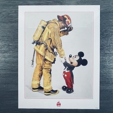 Charles Boyer Mickey And The Bravest 14” X 11” Print Art Firefighter Fireman picture