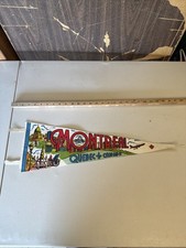 Vintage Montreal Quebec Canada Felt Souvenir Pennant 24-25 Inch picture