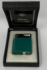 Vintage Hadson Piezo Electric Green Gas Lighter Made in Japan w/ Box Not Working picture
