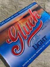 ✅ Gluek Brewing Golden Light Acrylic Sign Beer Bar Mancave 10,000 Lakes Michigan picture