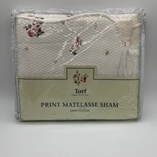 Shabby Chic Cotton Matelasse Pillow Sham Cottagecore Roses Romantic Portugal picture