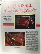 KKKMISC09 Vintage Article 1929 Kissel White Eagle Roadster Nov 1983 4 page picture