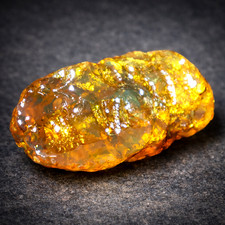 Impressive Natural Dominican Crystal Clear Yellow Green Amber Rough Specimen 54m picture